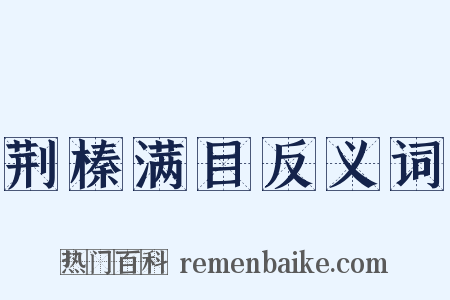 荆榛满目反义词是什么意思的图片